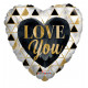 18 Inch Love You Eco Balloon (black and gold)