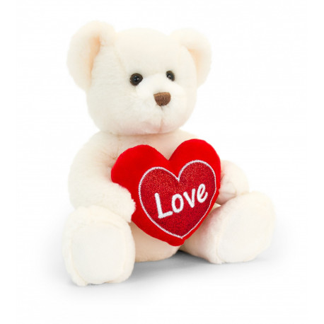 Cream Chester Bear with Heart (30cm)