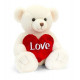 Cream Snuggles Bear With Heart (30cm)