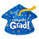 Congrats Grad Blue Cap Balloon (18 Inch)