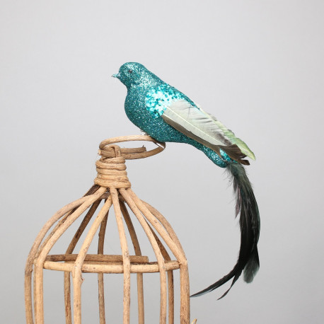 Blue Paradise Bird with clip