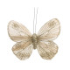 12cm Classic Gold Feather &amp; Glitter Butterfly (Pack of 12)