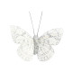 8cm Sterling Feather &amp; Glitter Butterfly (Pack of 12)