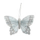 9cm Silver Daze Feather &amp; Glitter Butterfly (Pack of 12)