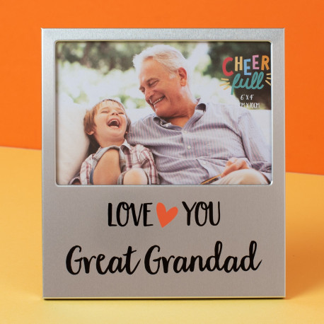 Cheerfull Aluminium Great Grandad Photo Frame (6 x 4)