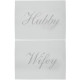 Silver Hubby &amp; Wifey Placemats