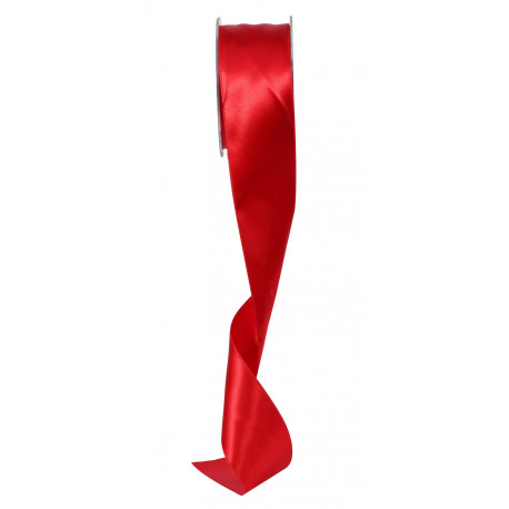 Bright Red Satin Ribbon 50mm