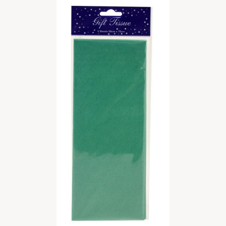 Dark Green Tissue Paper 5pk