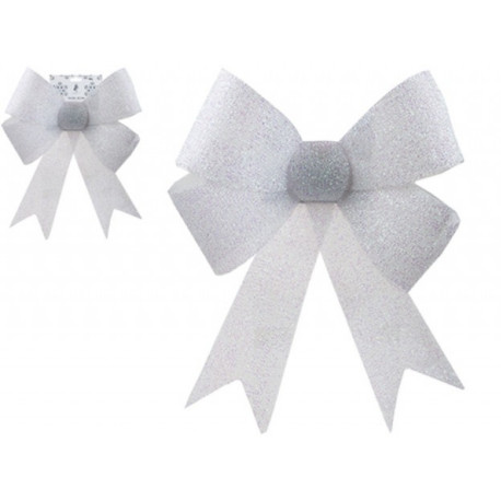 Large Silver Gift Bow (37 x 49 x 13cm)