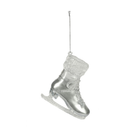 Silver Ice Skate Hanging Decoration (H11cm)