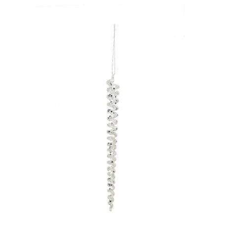 Winter Wonderland Glass Silver Icicle (25cm)