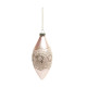 Pink Glass Droplet Bauble with Lace Detailing (H12cm)