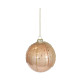 Rose Gold Glitter Drops Glass Bauble (Dia8cm)