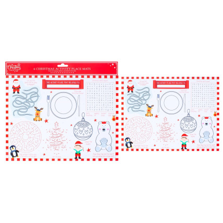 Christmas Activity Placemats (Set of 6)