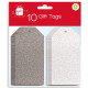 Light &amp; Dark Silver Gift Tags (Pack of 10)