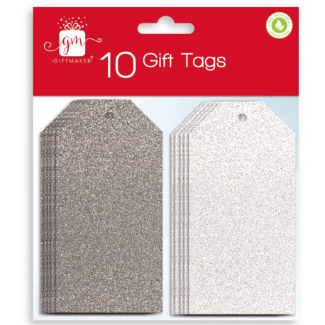 Light & Dark Silver Gift Tags (Pack of 10)