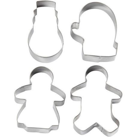 Cookie cutters (Snowman, Glove, Ginger Women & Ginger Man)