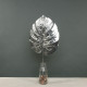 Silver Metallic Monstera leaf (Medium)