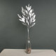 Silver Metallic Laurel Leaf Spray