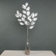 Silver Metallic Birch Leaf Spray