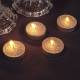 Set of 6 Silver Glitter Tealight &amp; Dinner Candles