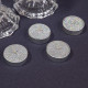 Set of 6 Silver Glitter Tealight &amp; Dinner Candles