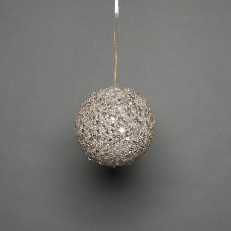 Champagne Glitter Bauble (12cm)