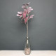 Large Burgundy Glitter Flocked lambs Ear Stem