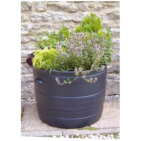 Stewart Smithy 50cm Patio Tub Black