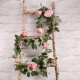 Pink Rose Garland Pink (175cm)