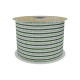 White and Green Striped Fabric Ribbon (63mm x 9m)