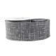 Grey with Silver Lined Pattern Ribbon (63mm x 10yds)