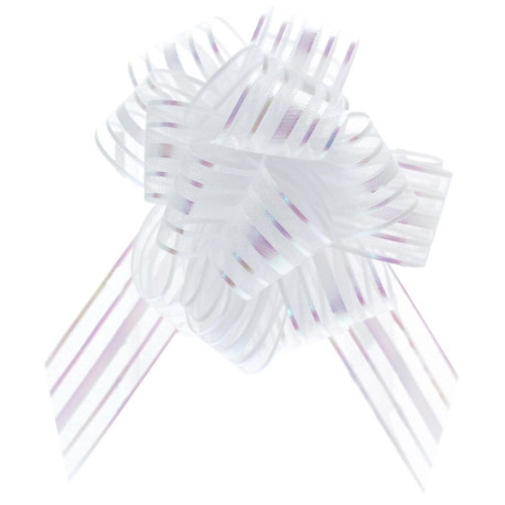 White Single Organza Pull Bow 31mm