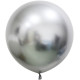 Silver Chrome Jumbo Latex Balloon - 24 inch (Pk 3)