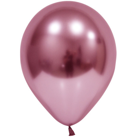 Pink Chrome Latex Balloon - 12 inch (Pk 50)