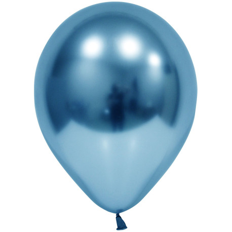 Blue Chrome Latex Balloon - 12 inch (Pk 50)