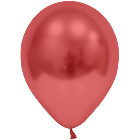 Red Chrome Latex Balloon - 12 inch (Pk 50)