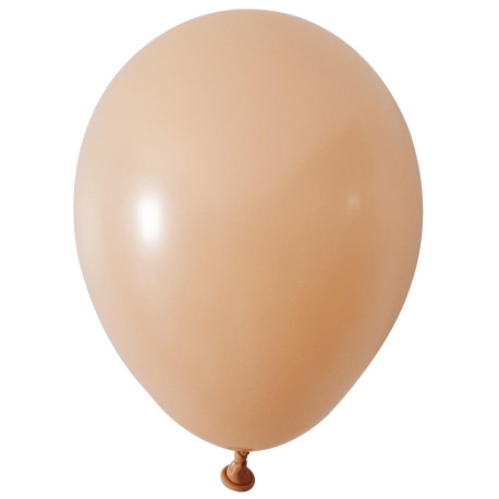 Beige Round Shape Latex Balloon - 5 inch (Pk 100)