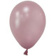 Rose Pink Metallic Round Shape Latex Balloon - 5 inch (Pk 100)