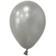 Silver Metallic Round Shape Latex Balloon - 5 inch (Pk 100)