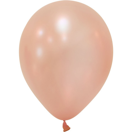 Rose Gold Metallic Latex Balloon - 12 inch (Pk 100)