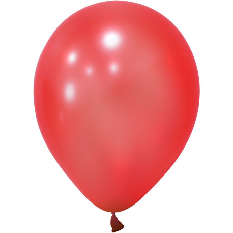 Red Metallic Latex Balloon - 12 inch (Pk 100)