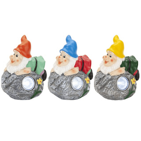 Gnome On Rock Solar Light (Assorted Product)