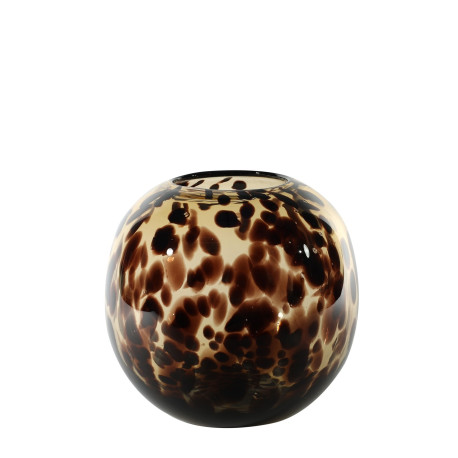 Arabella Mottled Brown Bubble Vase  (H15x17.5cm)