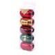 Red, Green, Burgundy &amp; Gold Acetate Ribbon Cops (x5)