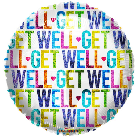 Holographic Get Well Balloon - 18 Inch