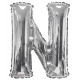 34&quot;&quot;  Letter Balloon - N - Silver