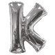 34&quot;&quot;  Letter Balloon - K - Silver