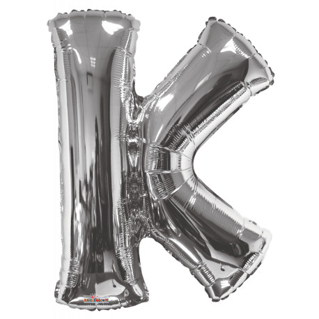 34""  Letter Balloon - K - Silver