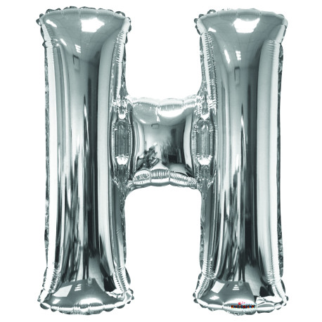 34""  Letter Balloon - H - Silver